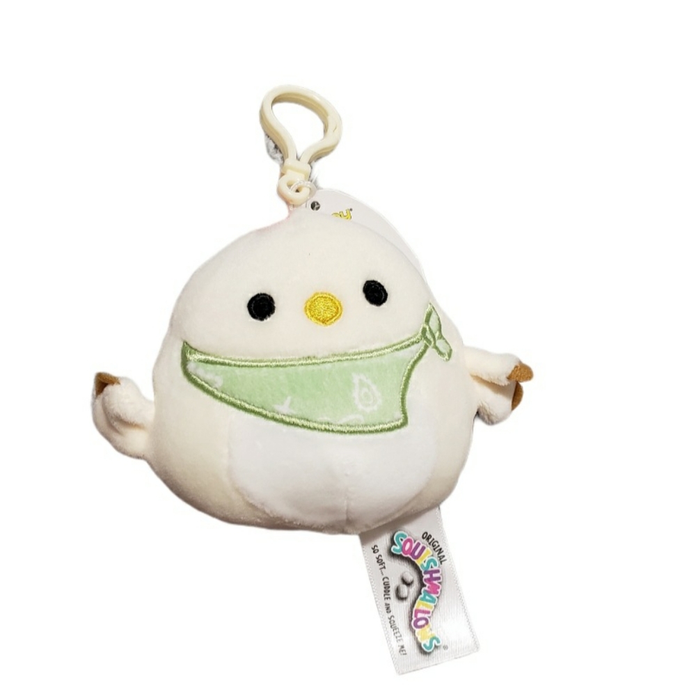 Squishmallow Todd the Chick with Bandana 3.5" Clip NWT Easter Rooster